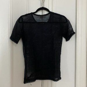 Helmut Lang Textured Mesh Shirt